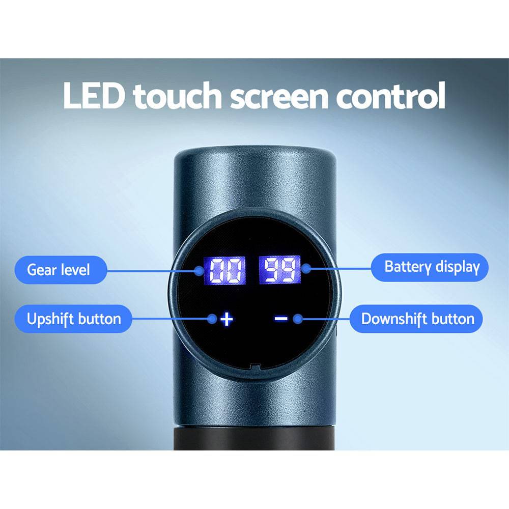 Everfit 30 Speed Massage Gun 4 Heads Blue - One Oasis