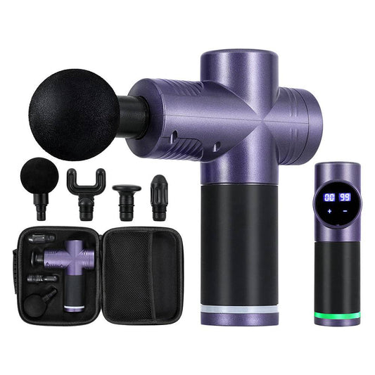 Everfit 30 Speed Massage Gun 4 Heads Purple - One Oasis