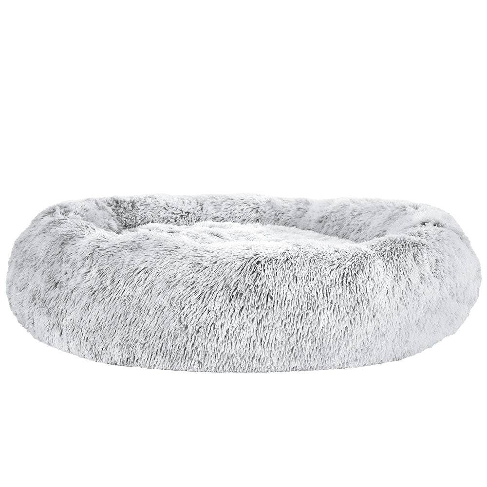 i.Pet Dog/Cat Bed 110cm Calming Extra Large Soft Plush Light Charcoal - One Oasis