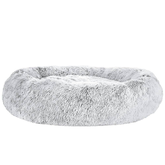 i.Pet Dog/Cat Bed 110cm Calming Extra Large Soft Plush Light Charcoal - One Oasis