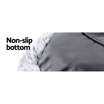i.Pet Dog/Cat Bed 110cm Calming Extra Large Soft Plush Light Charcoal - One Oasis