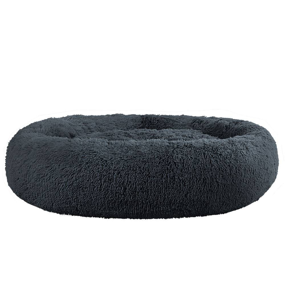 i.Pet Dog/Cat Bed 110cm Calming Extra Large Soft Plush Dark Grey - One Oasis