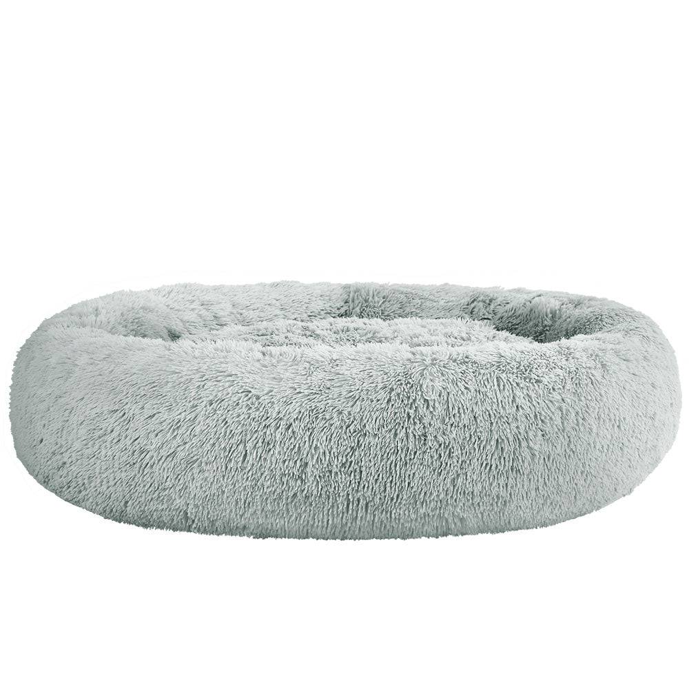 i.Pet Dog/Cat Bed 110cm Calming Extra Large Soft Plush Light Grey - One Oasis