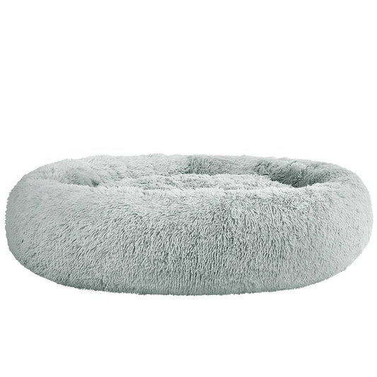 i.Pet Dog/Cat Bed 110cm Calming Extra Large Soft Plush Light Grey - One Oasis