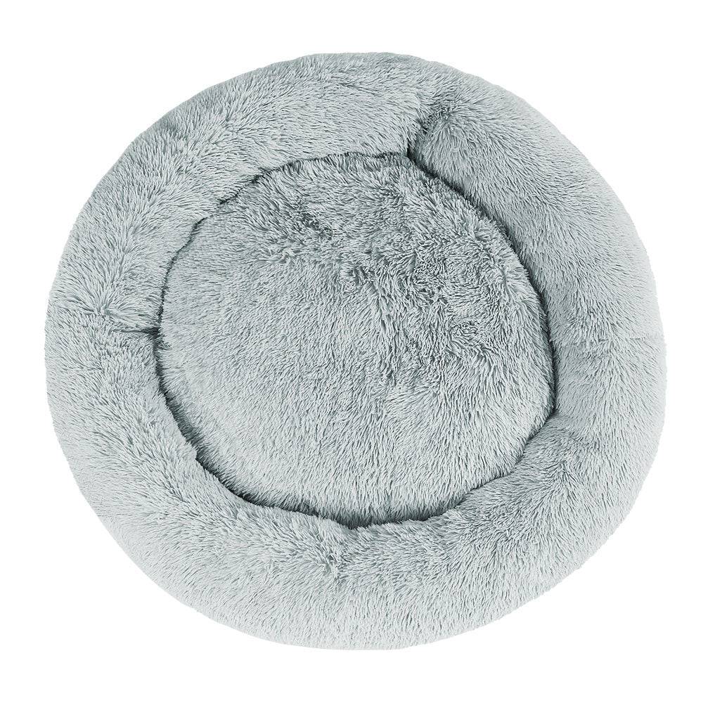 i.Pet Dog/Cat Bed 110cm Calming Extra Large Soft Plush Light Grey - One Oasis