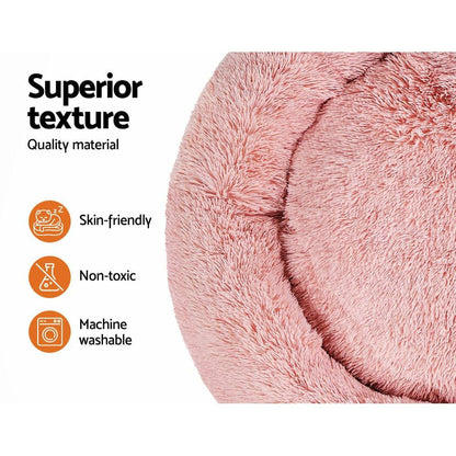 i.Pet Dog/Cat Bed 110cm Calming Extra Large Soft Plush Pink - One Oasis