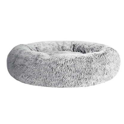 i.Pet Dog/Cat Bed 90cm Large Calming Soft Plush Light Charcoal - One Oasis