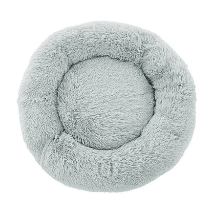 i.Pet Dog/Cat Bed 90cm Large Calming Soft Plush Light Grey - One Oasis