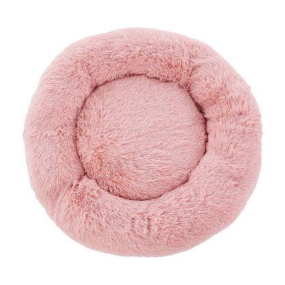 i.Pet Dog/Cat Bed 90cm Large Calming Soft Plush Pink - One Oasis
