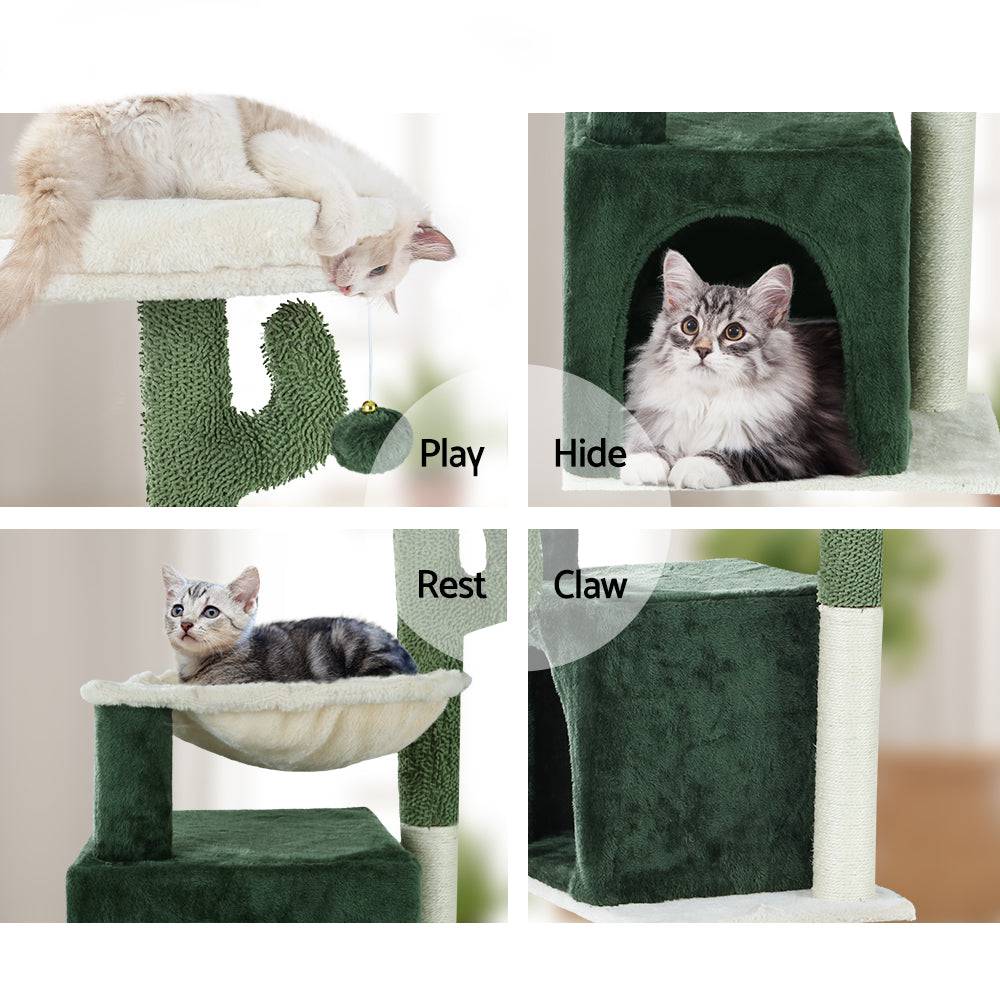 i.Pet Cat Tree 78cm Scratching Post Tower Green - One Oasis