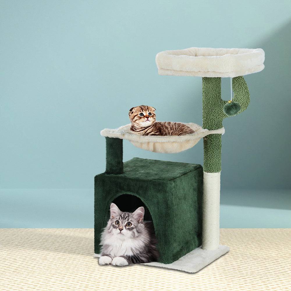 i.Pet Cat Tree 78cm Scratching Post Tower Green - One Oasis