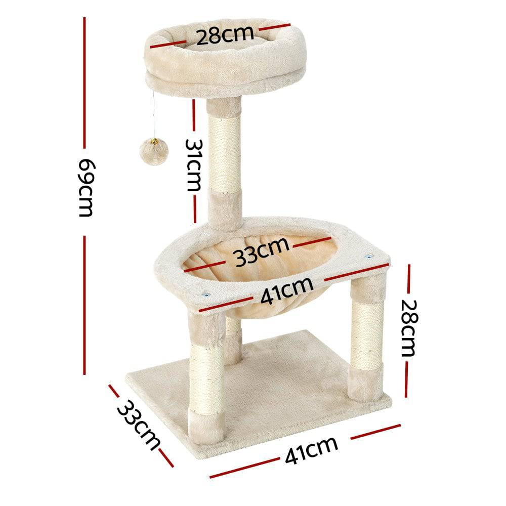 i.Pet Cat Tree 69cm Scratching Post Tower - One Oasis