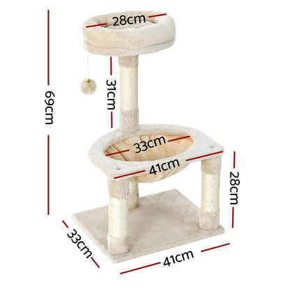 i.Pet Cat Tree 69cm Scratching Post Tower - One Oasis