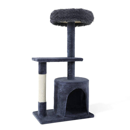 i.Pet Cat Tree 94cm Scratching Post Tower Grey - One Oasis