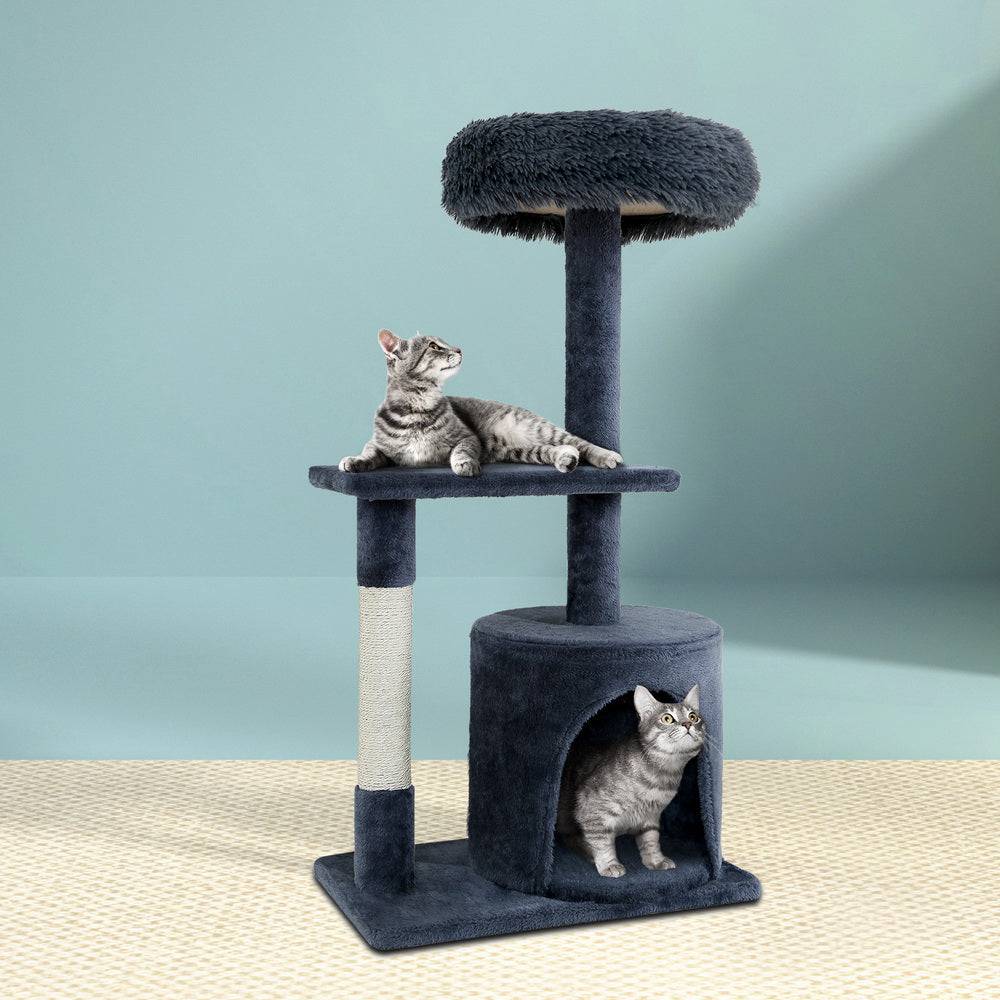 i.Pet Cat Tree 94cm Scratching Post Tower Grey - One Oasis