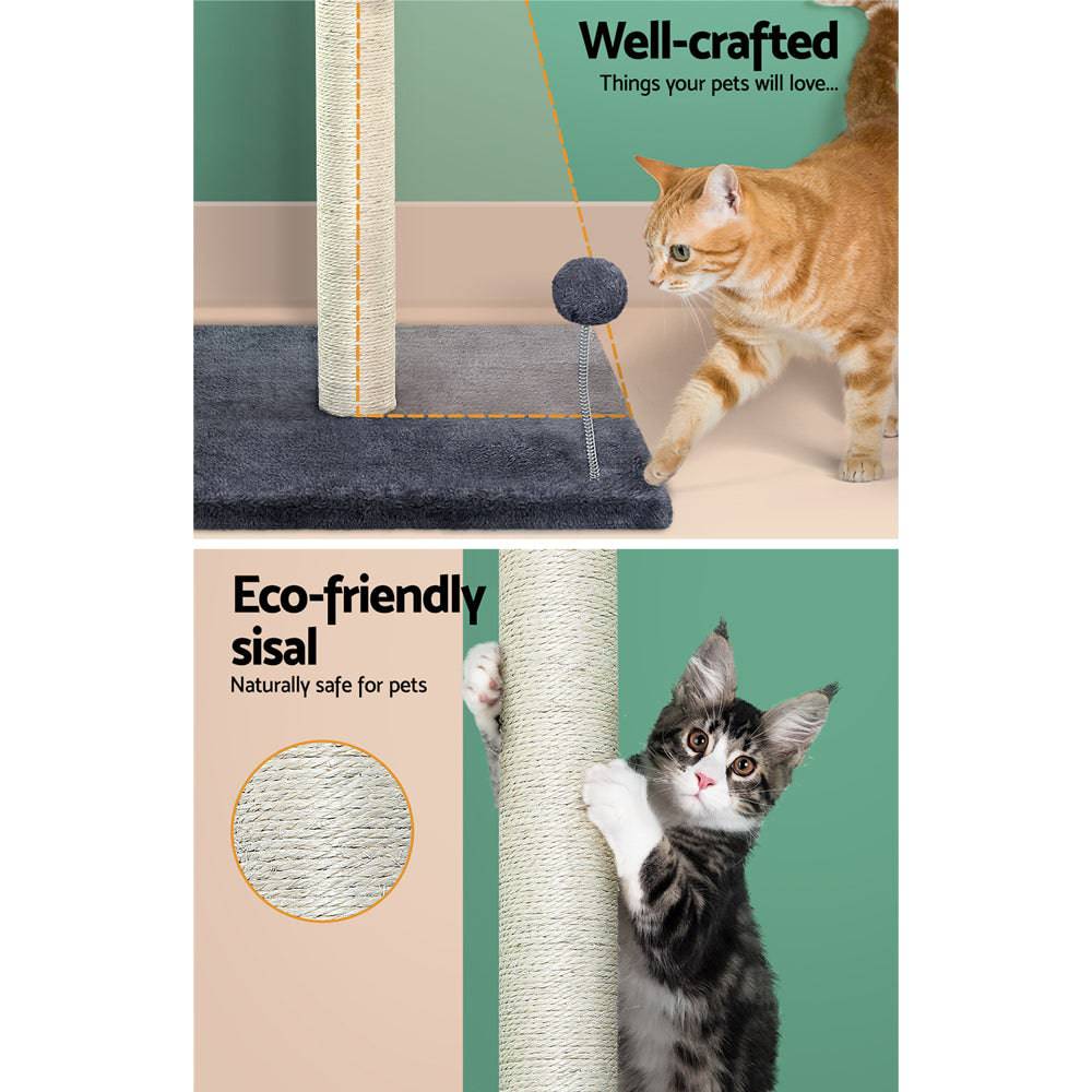 i.Pet Cat Tree 105cm Scratching Post Tower Grey - One Oasis