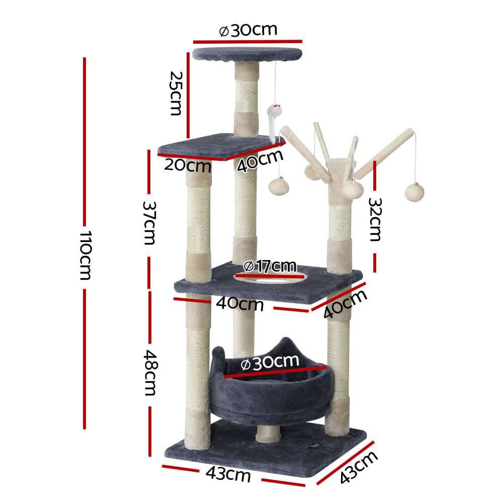 i.Pet Cat Tree 110cm Tower Scratching Post - One Oasis