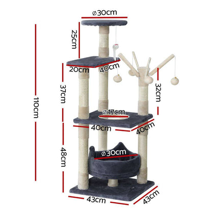 i.Pet Cat Tree 110cm Tower Scratching Post - One Oasis