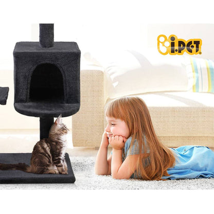 i.Pet Cat Tree 140cm Tower Scratching Post Grey - One Oasis