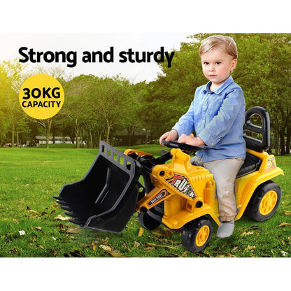 Keezi Ride On Car Toys Kids Excavator Bulldozer Sandpit Digger Car Pretend Play - One Oasis