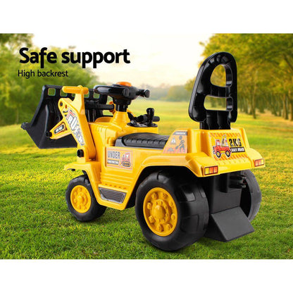 Keezi Ride On Car Toys Kids Excavator Bulldozer Sandpit Digger Car Pretend Play - One Oasis