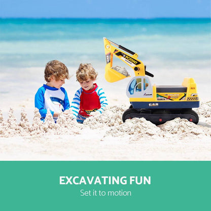 Keezi Ride On Car Toys Kids Excavator Digger Sandpit Bulldozer Car Pretend Play - One Oasis