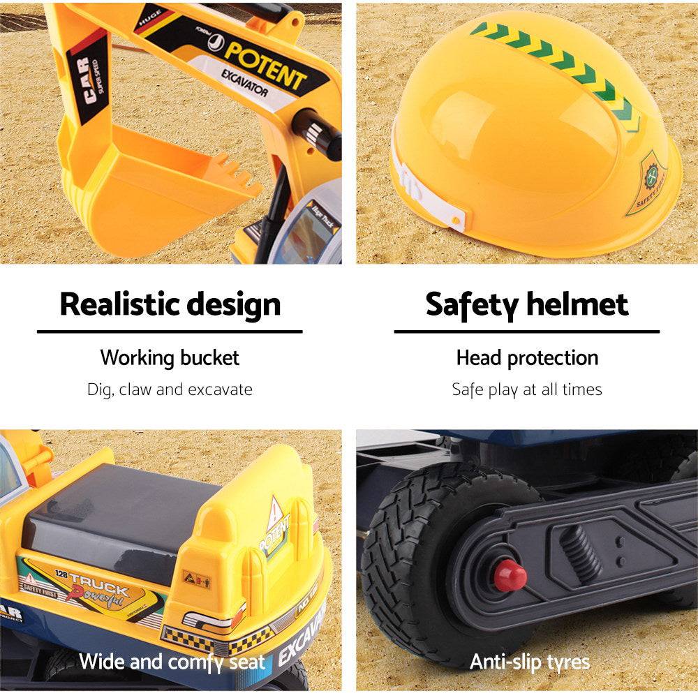 Keezi Ride On Car Toys Kids Excavator Digger Sandpit Bulldozer Car Pretend Play - One Oasis