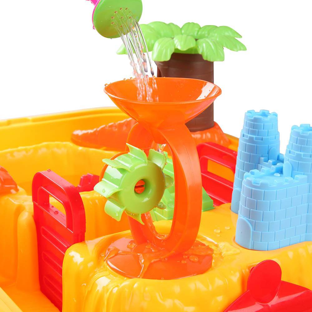 Keezi Kids Sandpit Pretend Play Set Sand Water Table Chair Outdoor Beach Toy - One Oasis