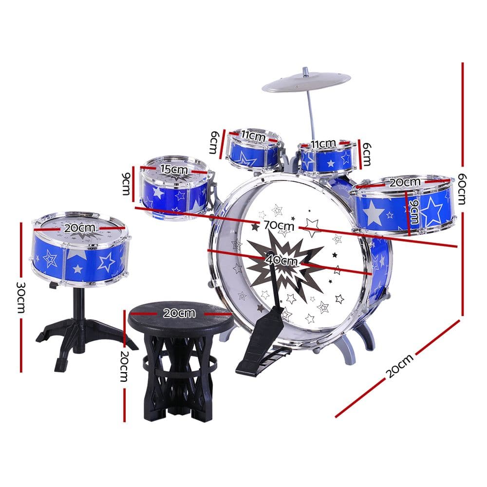 Keezi 11 Piece Kids Drum Set - One Oasis