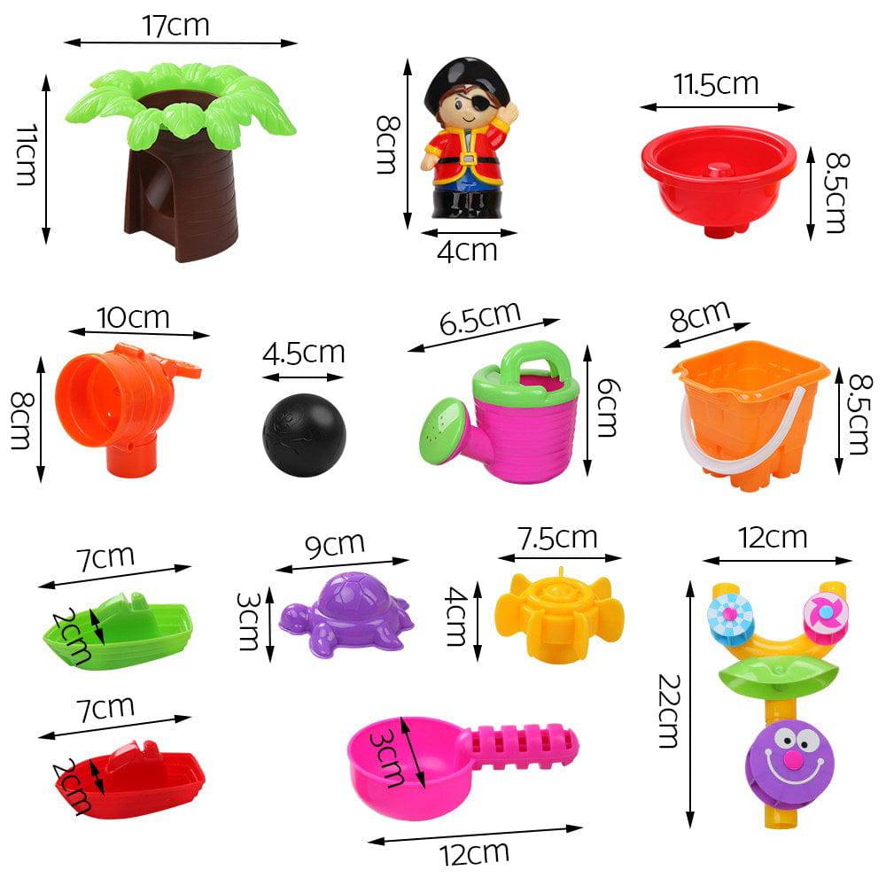 Keezi Kids Sandpit Pretend Play Set Sand Water Table Outdoor Beach Toy Children - One Oasis