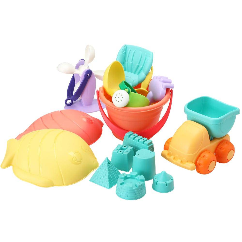 Keezi Kids Water Table Tool Kit Sand Truck Windmill Bucket Shovel Sandpit Toys - One Oasis