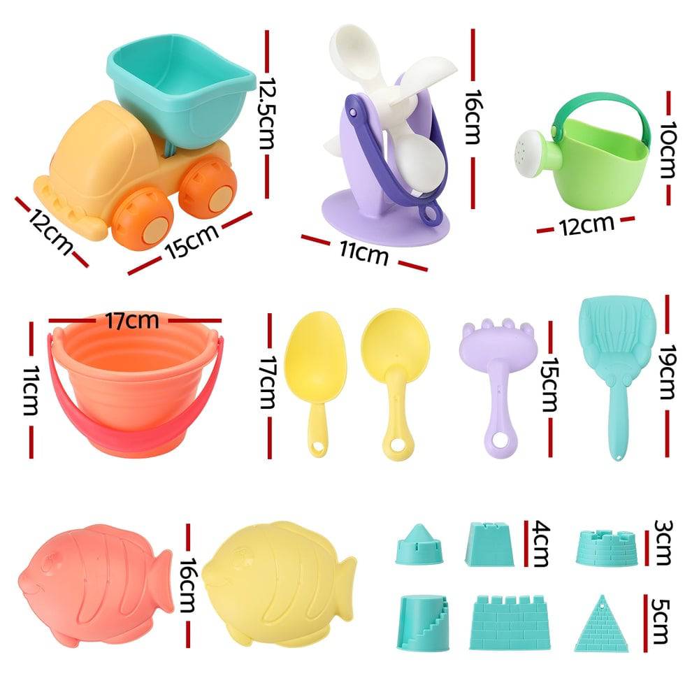 Keezi Kids Water Table Tool Kit Sand Truck Windmill Bucket Shovel Sandpit Toys - One Oasis