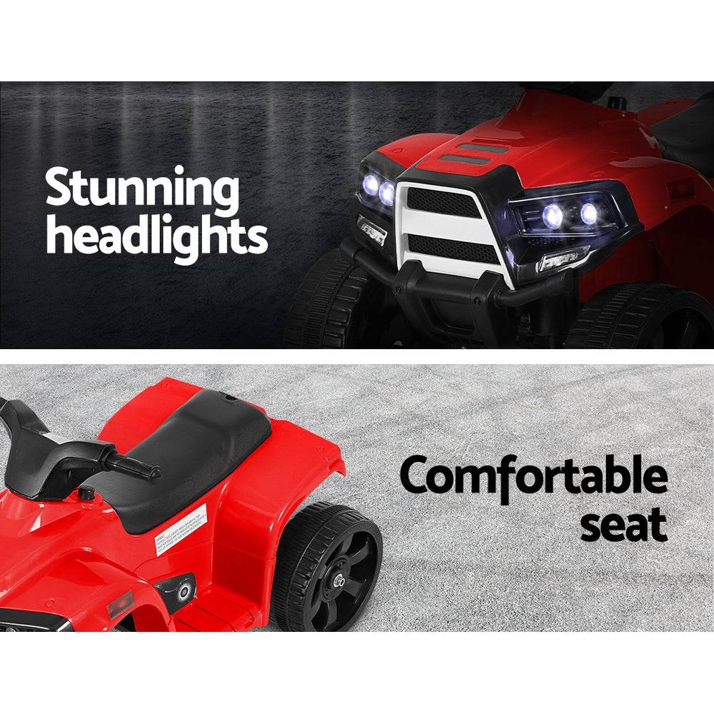 Rigo Kids Ride On ATV Quad Motorbike Car 4 Wheeler Electric Toys Battery Red - One Oasis