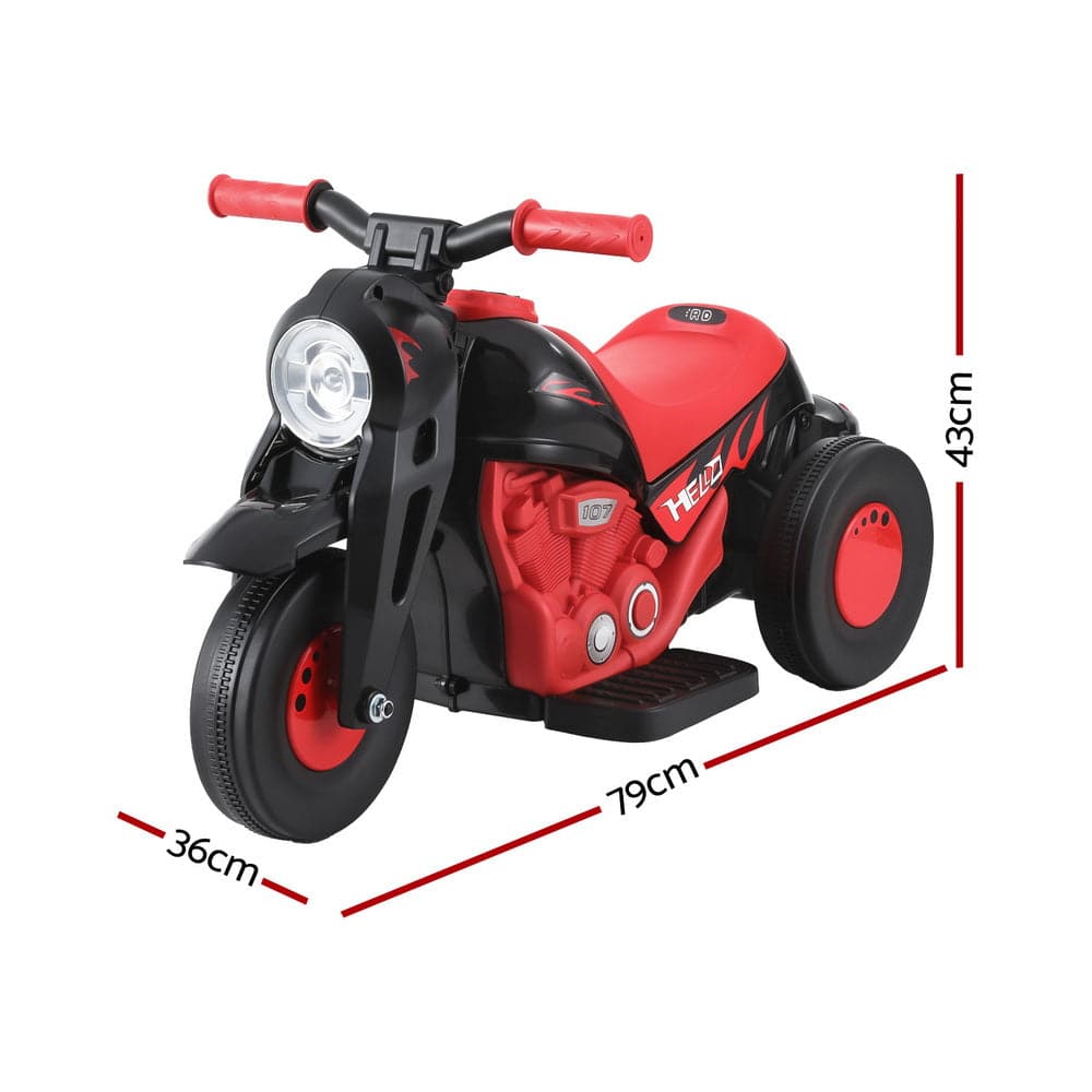 Rigo Kids Ride On Car Motorcycle Motorbike with Bubble Maker Electric Toy 6V Red - One Oasis