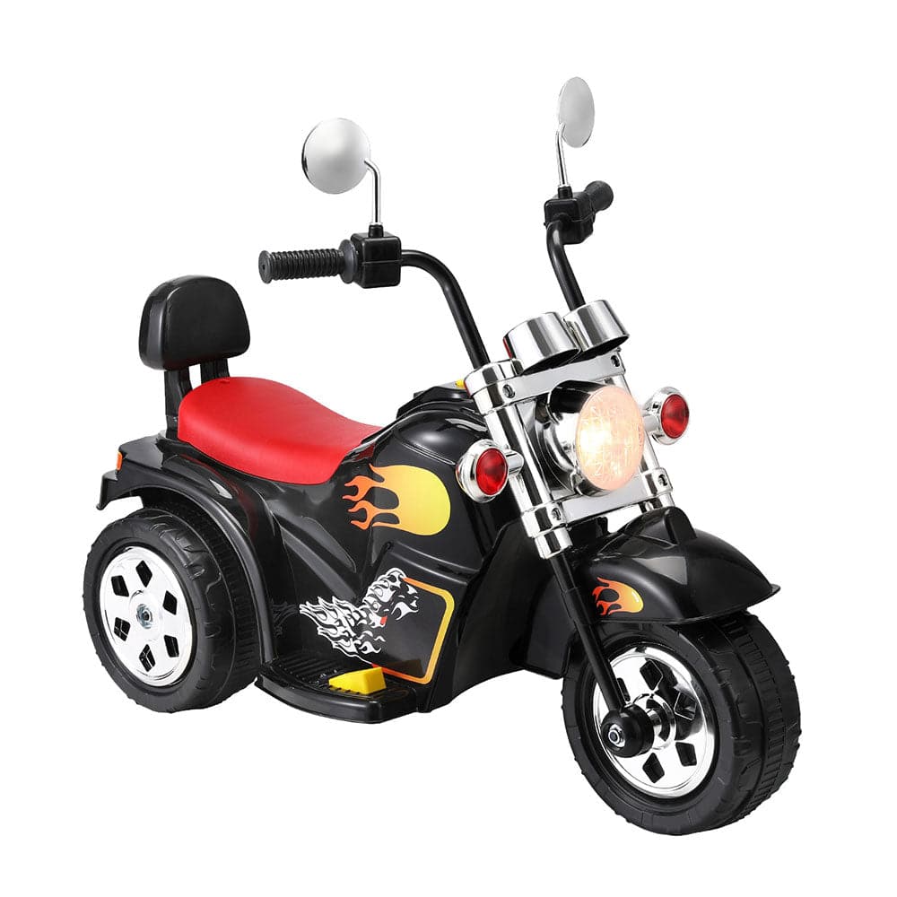 Rigo Kids Ride On Car Motorcycle Motorbike Electric Toys Horn Music 6V Black - One Oasis