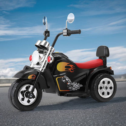 Rigo Kids Ride On Car Motorcycle Motorbike Electric Toys Horn Music 6V Black - One Oasis