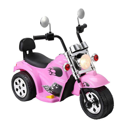 Rigo Kids Ride On Car Motorcycle Motorbike Electric Toys Horn Music 6V Pink - One Oasis