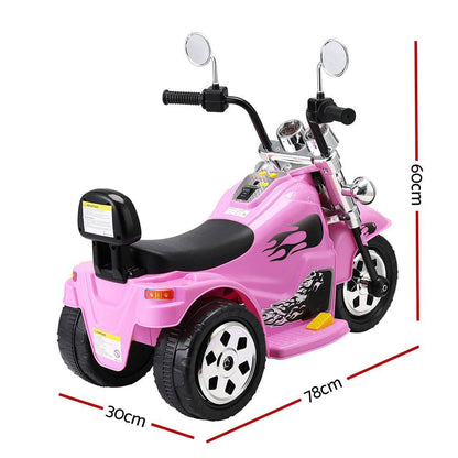 Rigo Kids Ride On Car Motorcycle Motorbike Electric Toys Horn Music 6V Pink - One Oasis
