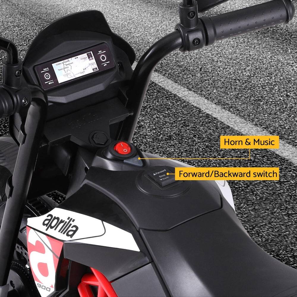 Kids Electric Ride On Car Motorcycle Motorbike Aprilia Licensed Dorsoduro 900 - One Oasis