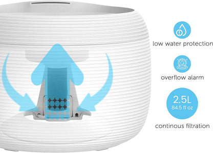 Smart Pet Water Fountain for Cats & Dogs, 2.5L - One Oasis