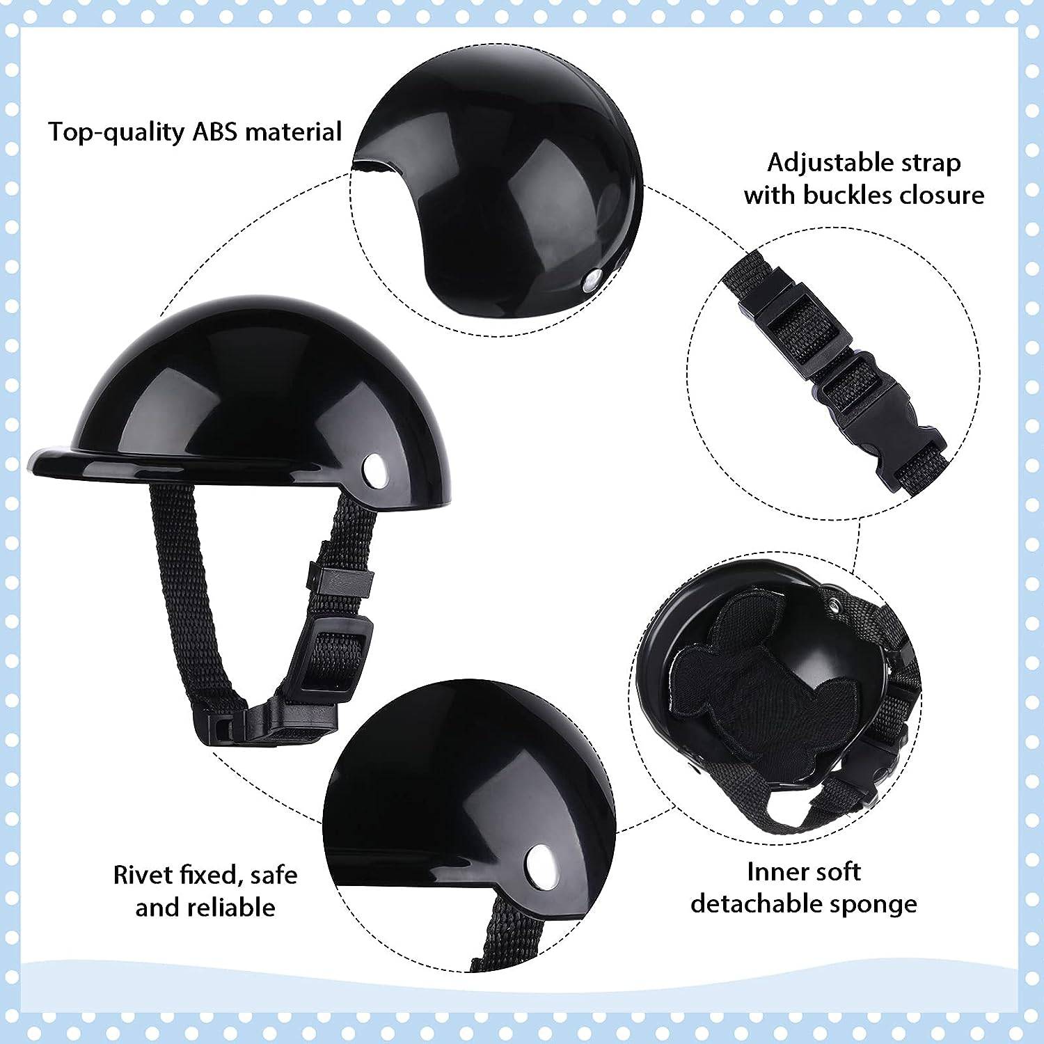 Dog Helmet Goggles, Small Size, Black - One Oasis