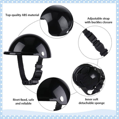Dog Helmet Goggles, Small Size, Black - One Oasis