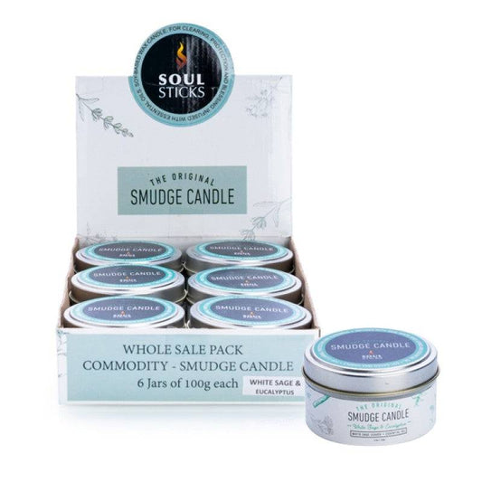 Soul Sticks White Sage and Eucalyptus Smudge Candle (PRICE IS FOR ONE ITEM) - One Oasis