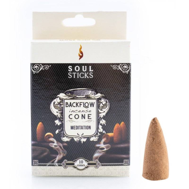 Soul Sticks Meditation Backflow Incense Cone - Set of 10 - One Oasis