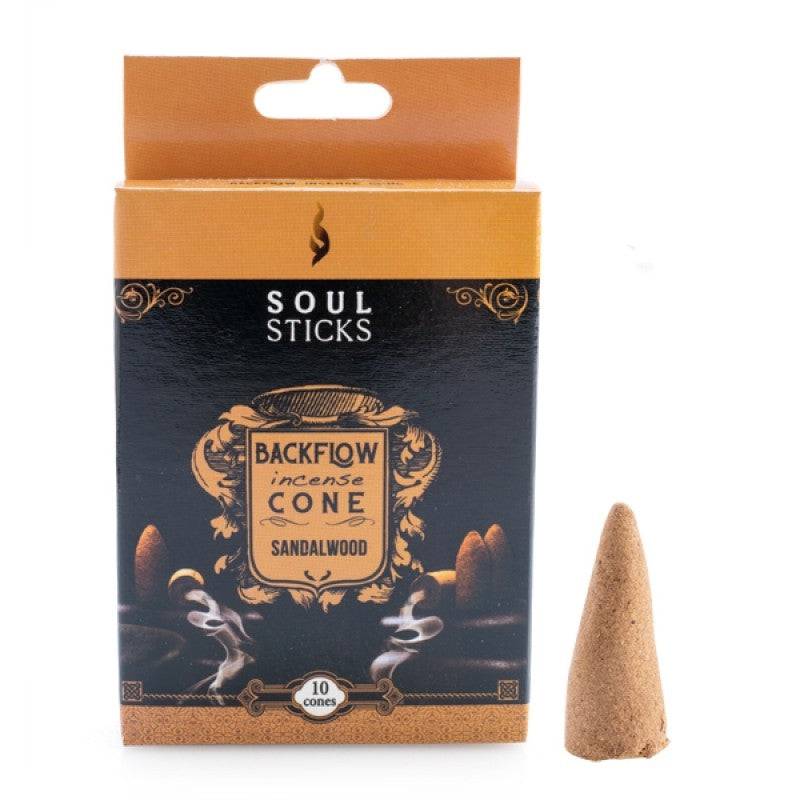 Soul Sticks Sandalwood Backflow Incense Cone - Set of 10 - One Oasis