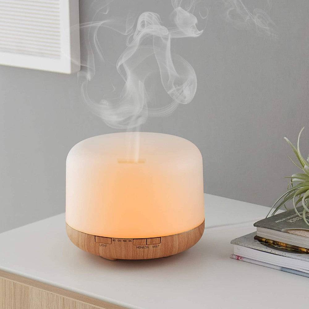 GOMINIMO 5 in1 LED Aromatherapy Essential Oil Diffuser 500ml (Wood Base) - One Oasis
