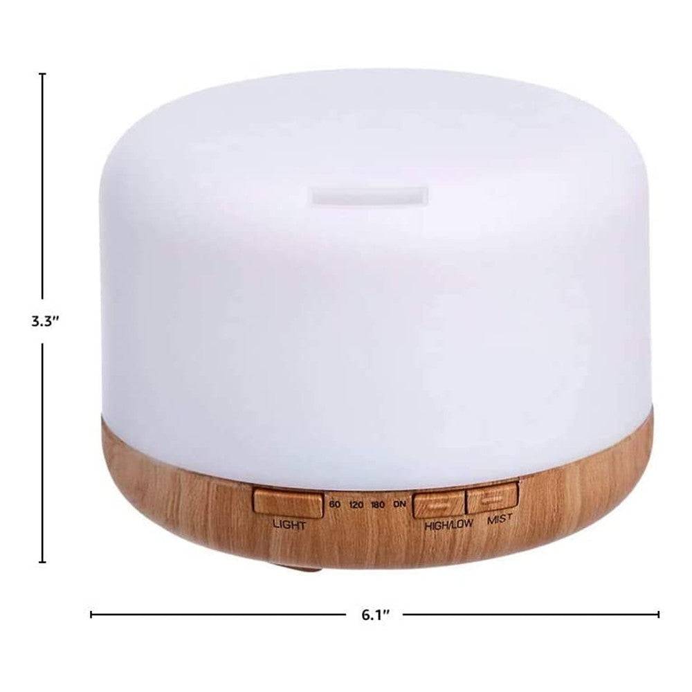 GOMINIMO 5 in1 LED Aromatherapy Essential Oil Diffuser 500ml (Wood Base) - One Oasis