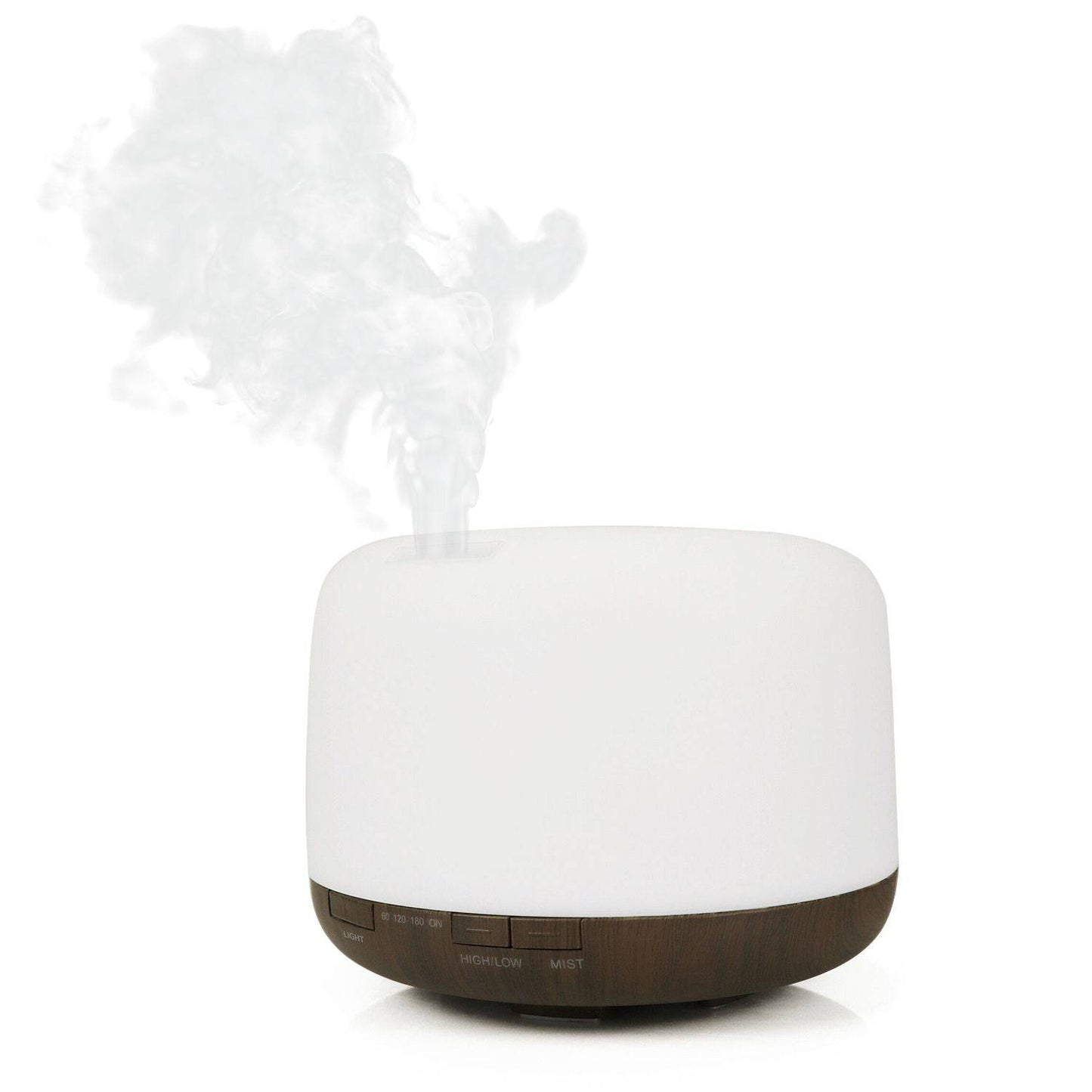 GOMINIMO 5 in1 LED Aromatherapy Essential Oil Diffuser 500ml (Dark Wood Base) - One Oasis