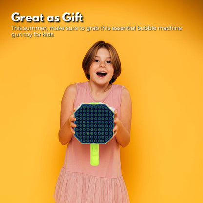 GOMINIMO 132 Holes Bubbles Machine Gun for Kids (Dark Blue and Green) - One Oasis