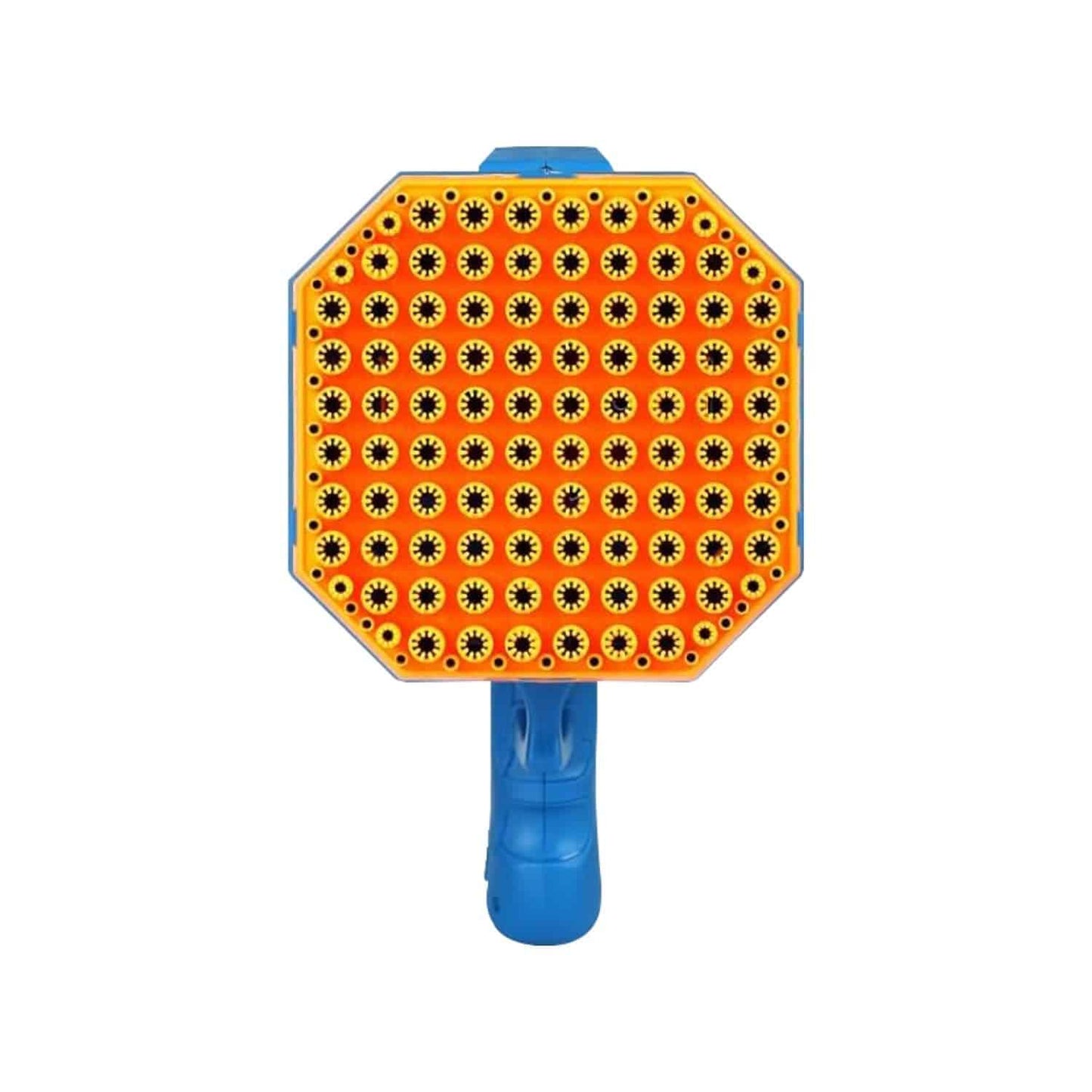 GOMINIMO 132 Holes Rechargeable Bubbles Machine Gun for Kids (Orange and Blue) - One Oasis